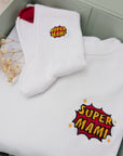 Socken "Super Mami" - für die Heldin des Alltags