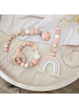 Pram chain lengthwise "Rainbow Peach Heart"
