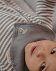 Romper "blue stripes", size 68 (3-6 months), organic cotton
