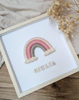 Picture frame with rainbow and names