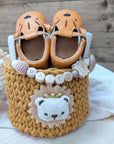 Crocheted basket "Lion"