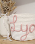 Basket with personalized name in your desired colors