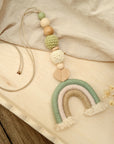 Pram garland longitudinal "Rainbow Sage Heart"
