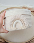 Basket with rainbow in desired colors