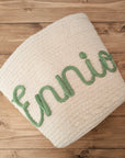Basket with personalized name in your desired colors