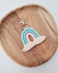 Pendant with rainbow in desired colors, optionally with name