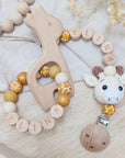 Wooden Teether / Rattle "Giraffe"