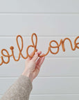 Buy Now: "wild one" lettering in copper