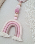 Pram chain "Rainbow Berry Heart" with ring