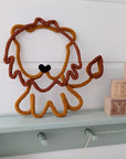 Knitted yarn lion