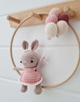 Personalized wall decor with name: Bunny with dress