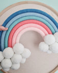 Regenbogen mit Wolken "Blau Pink"