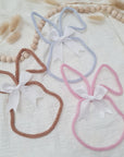 Rabbits made from knitted tubing