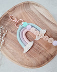 Pendant with rainbow in desired colors, optionally with name