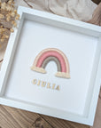 Picture frame with rainbow and names