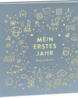 Baby Diary "My First Year," Blue with Gold Embossing