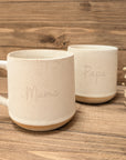 Keramiktasse "Mama / Papa"