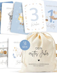 Milestone cards "Your first year", blue