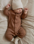 Organic Romper Walnut, 3-6 Months