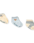 Socks Fox / blue and brown in a set of three