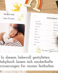 Baby Diary "My First Year", old rose with gold embossing