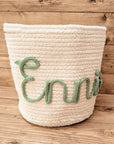 Basket with personalized name in your desired colors
