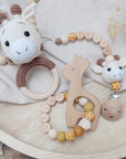 Pacifier Chain "Crocheted Giraffe with Spots"