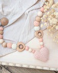Pram Chain "Peach Heart"