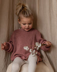 Organic Knitted Jumper Dusty Rose, 0-6 Months