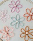 Fleur en tricotin aux couleurs de votre choix