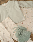Cardigan tricoté à nouer, beige clair, taille 68 (3-6 mois), coton biologique