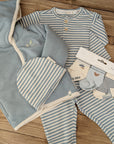 Reversible jacket woodland animals / blue, size 68 (3-6 months), organic cotton