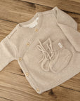 Knitted booties, taupe, 3-6 months (copy)