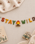 Girlande "Stay Wild" aus Wollfilz