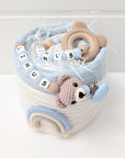 Diaper Cupcake / Gift Set "Bear in a Basket"