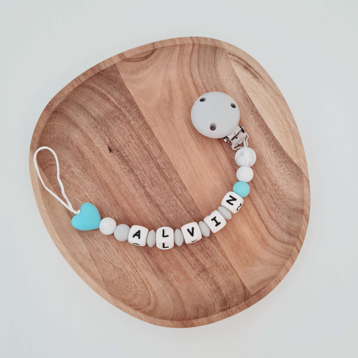 Pacifier Chain "Blue Heart"