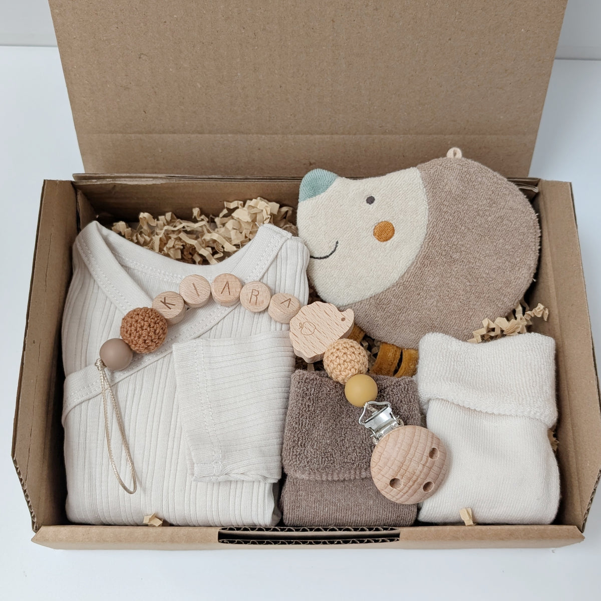 Gift Set "Hedgehog" with Crinkle Cloth