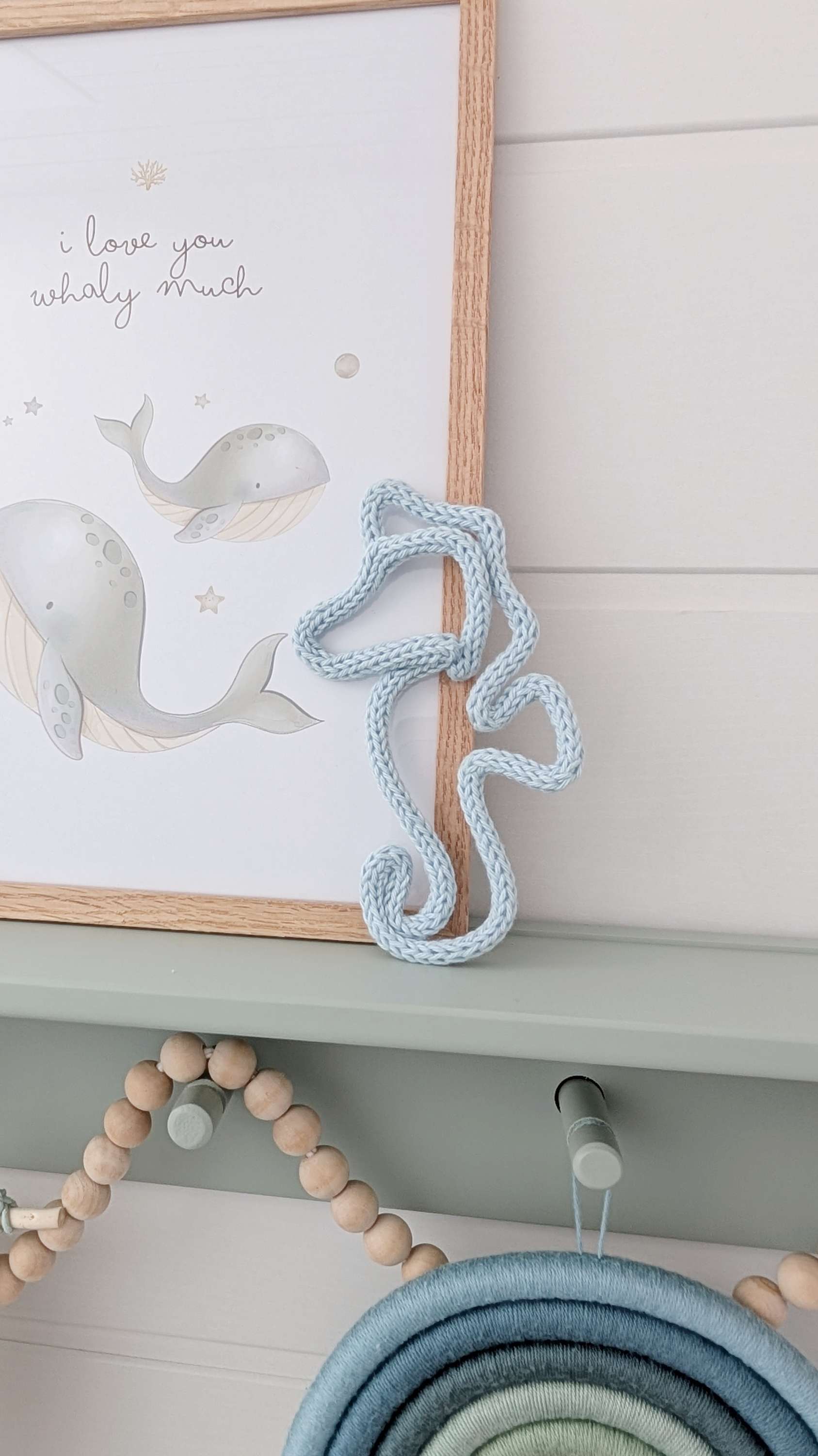 Motifs sous-marins en tricot tubulaire – coquillages et hippocampes
