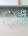 Motifs sous-marins en tricot tubulaire – coquillages et hippocampes
