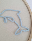 Dolphin made from knitted tubing