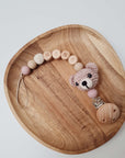 Attache-tétine / Chaîne de sucette "ours au crochet"