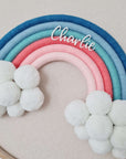 Regenbogen mit Wolken "Blau Pink"