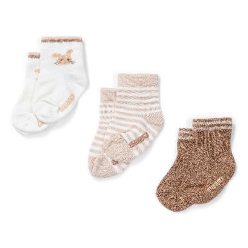 Babysocken Hase/braun im Dreierset