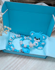 Coffret cadeau "Ours bleu" avec emballage cadeau