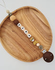 Dummy clip / Pacifier chain "brown lion"