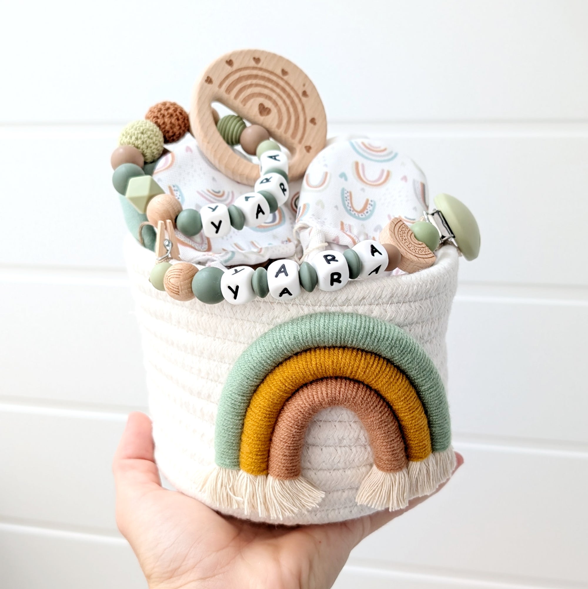 Windelcupcake / Geschenkset "Regenbogen"