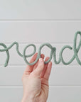 Buy now: "read" lettering in mint