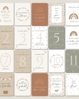Milestone Cards "Hello You - My First Year", Boho Rainbow