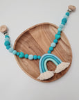 Chaîne de poussette "Arc-en-ciel Turquoise"