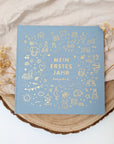 Baby Diary "My First Year," Blue with Gold Embossing